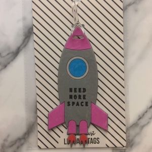 *3/$20* "Need More Space" Wanderlust Rocket Luggage tag